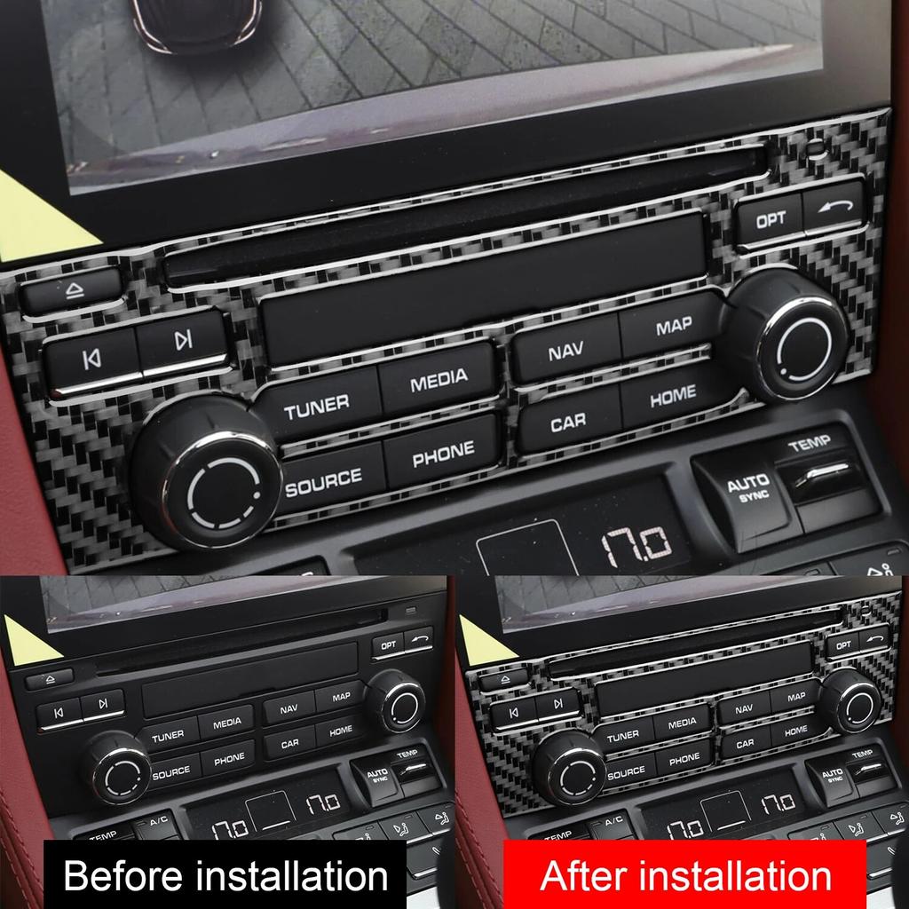 Для Porsche 718 982 2016-2022 Центральная панель управления из углеродного волокна, декоративная крышка, аксессуары для салона автомобиля, декоративная наклейка