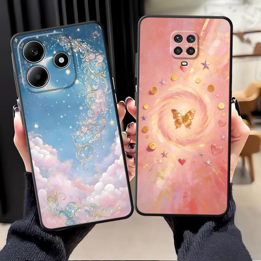 Чехол для Xiaomi Redmi Note 14 A1 12C 13C 10 13 Pro Plus A3 14C K80 A4 A5 9 8 7 12 11 Чехол для телефона A2 A1 K40 Простая бабочка