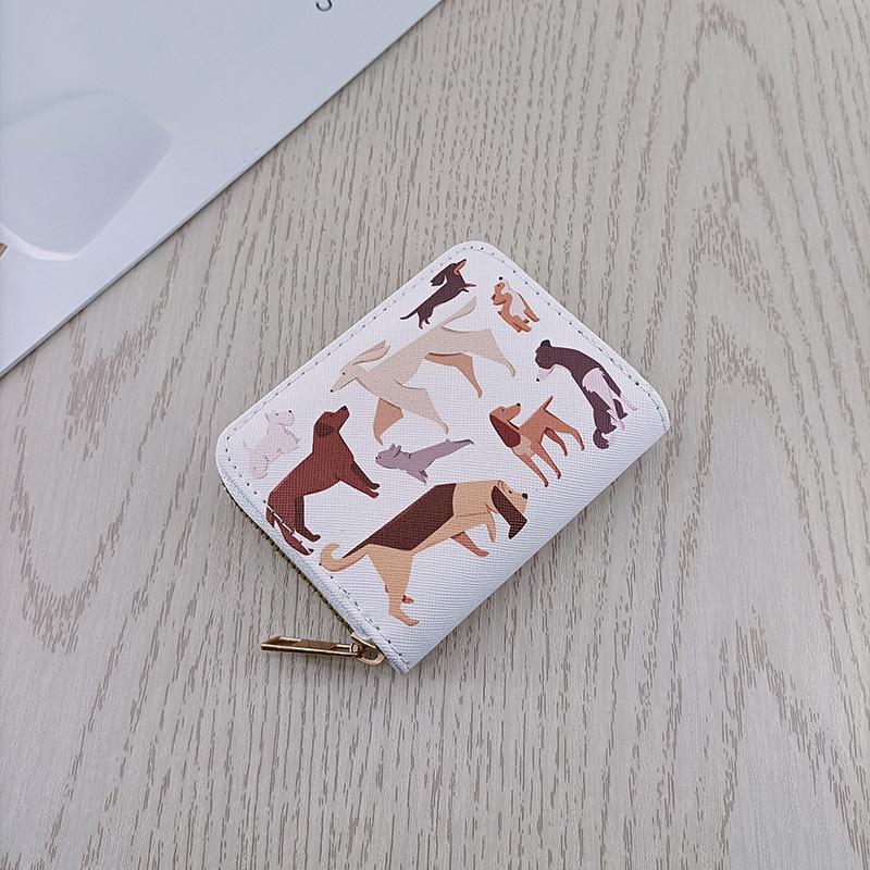 Женский мультяшный мини-кошелек в корейском стиле и держатель для карт на молнии, кошелек для монет