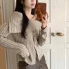 Knit Pullover Women Chic Off Shoulder Casual Slim Gentle Sweater Female Spring New Fashion Solid Long Sleeves Knitwears Lady