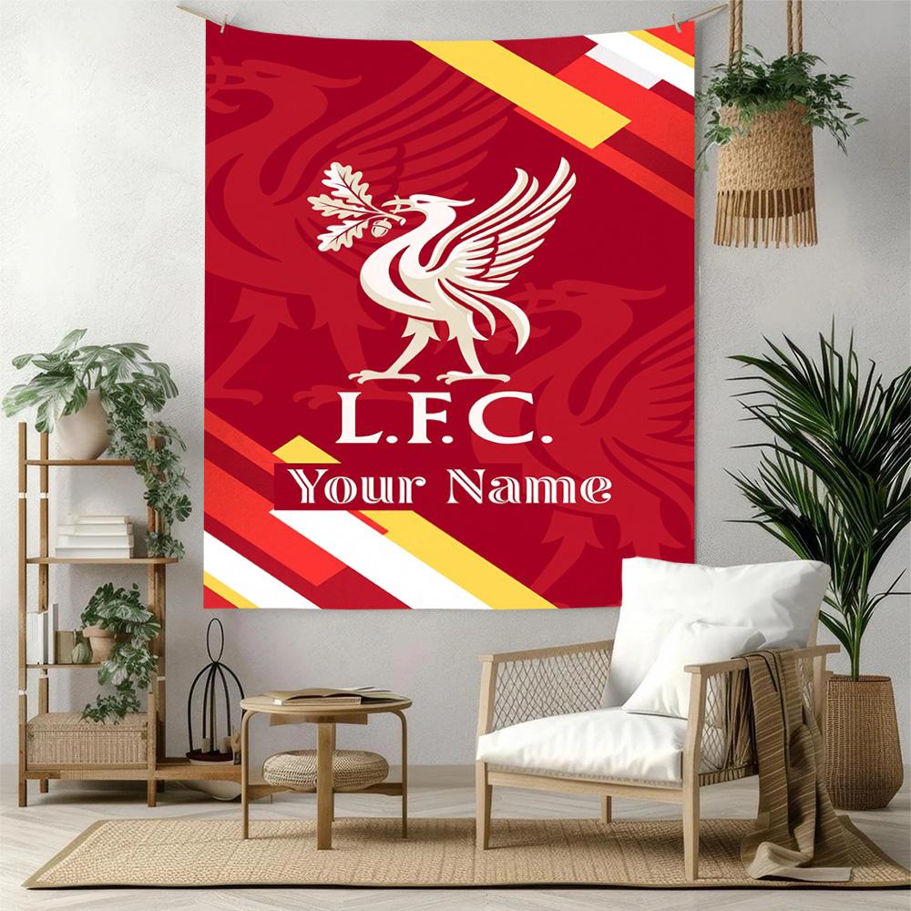 Liverpool Team Custom Your Name Wall Decor Tapestry Art For Pet Memorial Birthdaywedding Party Backdrop Family Gift