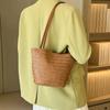 INS Style Straw Bucket Bag Summer Women Handbags Casual Beach Totes Bag  Girls