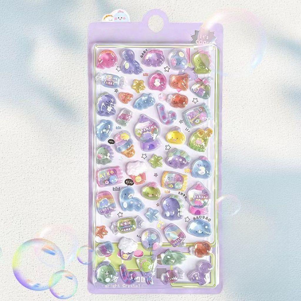 Мультяшные 3D Наклейки со Стразами, Самоклеящиеся Милые Животные Рельефные Наклейки для Скрапбукинга, Поделок DIY, Офиса и Школы