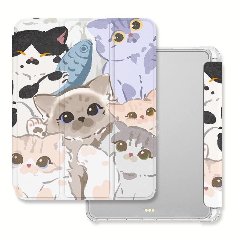 Для iPad 9,7 2018/17 Cute Cat Air3 10,5 PRO11 2020/21 iPad Mini4/5 10,2 Gen9 Gen8/7 Gen6/5 Pro 10,5 Air 2/1 Силиконовый защитный чехол с откидной подставкой