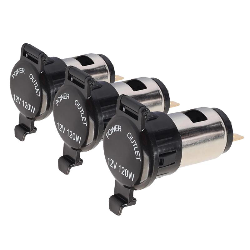 Водонепроницаемый 12 В автомобильный прикуриватель, розетка, вилка для мотоциклов, лодок, газонокосилок, тракторов, автомобилей с предохранителем и кабелями