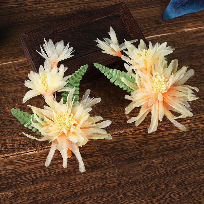 Заколки для волос в виде цветка, вилки, китайские аксессуары для волос ханьфу для женщин, вилка-шпилька ручной работы, винтажные свадебные украшения для волос в стиле ретро, короны для девочек и женщин