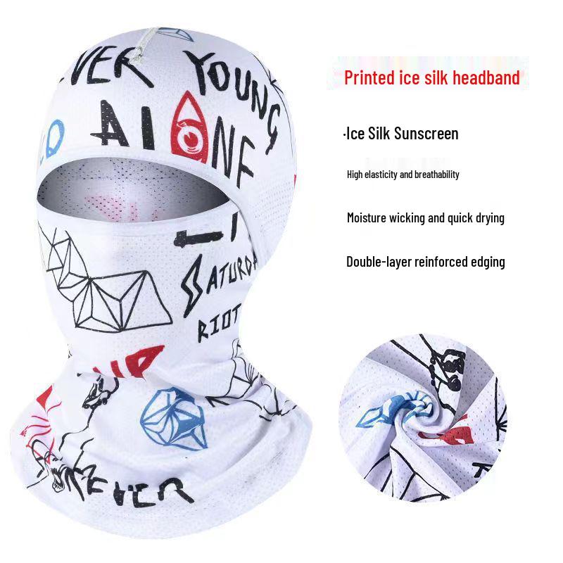 Унисекс маска для лица из ледяного шелка с защитой от УФ-лучей для велоспорта и рыбалки