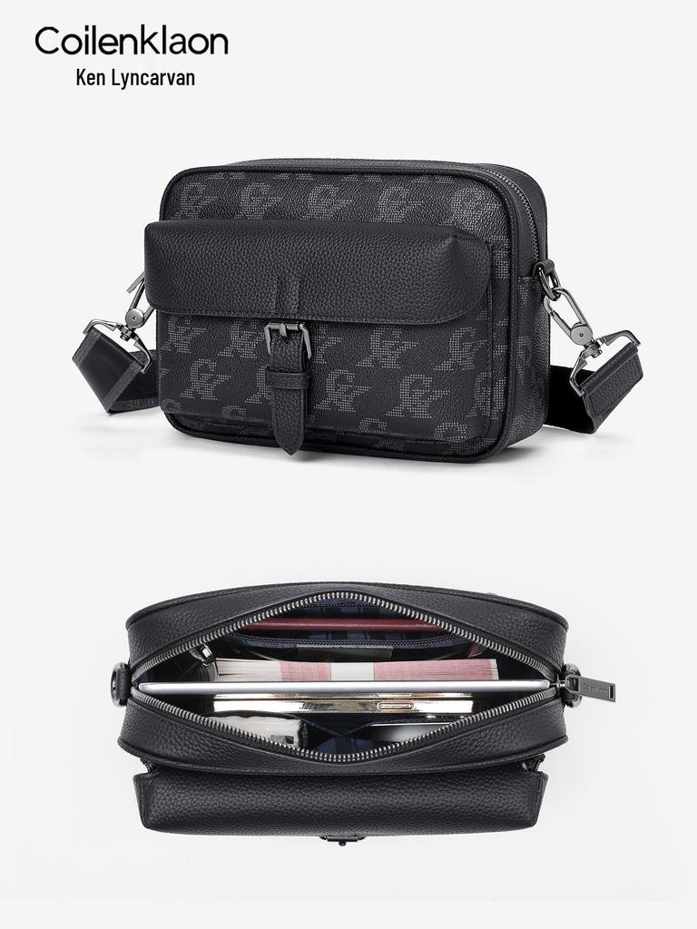 Французский бренд Мужская мягкая коровья кожа Кроссбоди и Клатч Сумка для телефона