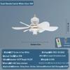 Silent Stepless Dimming Ceiling Fan Light with Remote Control, Strong Wind, E27 Base Bulb.