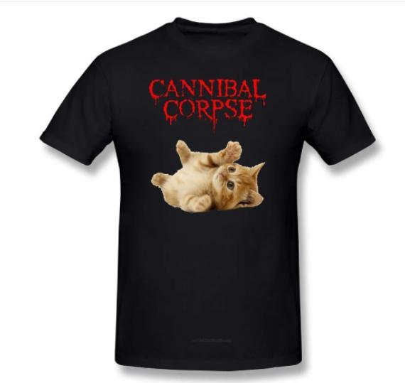 Harajuku Streetwear Tshirt Unisex Summer Tops Cannibal Corpse T-Shirt Death Metal Band Butchered Skull Tomb Unisex Brand T-shirt Unisex T-shirt