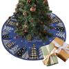 Christmas Tree Skirt Soldier Xmas Tree Pattern Decorative Tree Cover Cozy Tree Skirt Christmas Festival Accessory