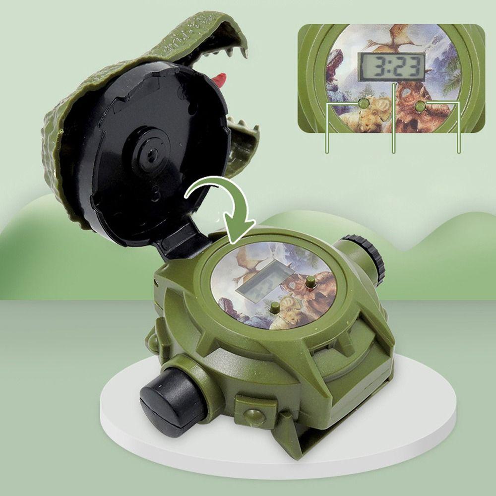 Students Clock LED Educational Toy Digital WristWatch Dinosaur Projection Watch Cartoon Kids Watch