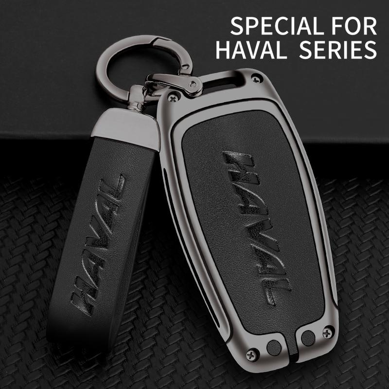Чехол для автомобильного ключа Great Wall Hover Jolion H6 H7 H4 H9 F5 F7 F7X F7H H2S Gmw Dargo Брелок-ракушка из цинкового сплава и кожи Чехол для автомобильного ключа
