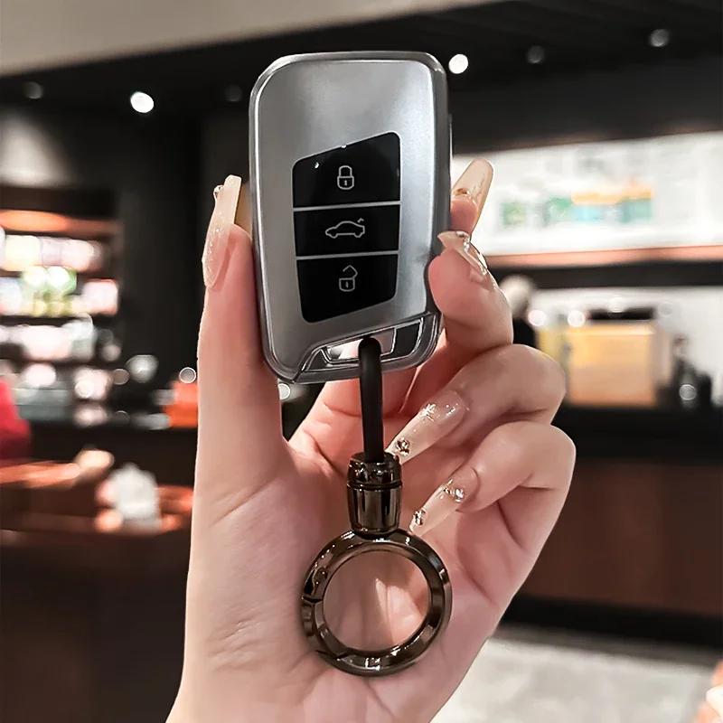 Для VOLKSWAGEN VW Чехол-держатель для ключа автомобиля из ТПУ Оболочка Брелок для VW Volkswagen Passat B6 B7 B8 CC Arteon Magotan GTE Автомобильный брелок