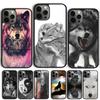 Чехол для телефона с рисунком «Вой волка под луной» для iPhone 17 Air 15 16 14 13 12 Pro Max 11 Pro Max Plus