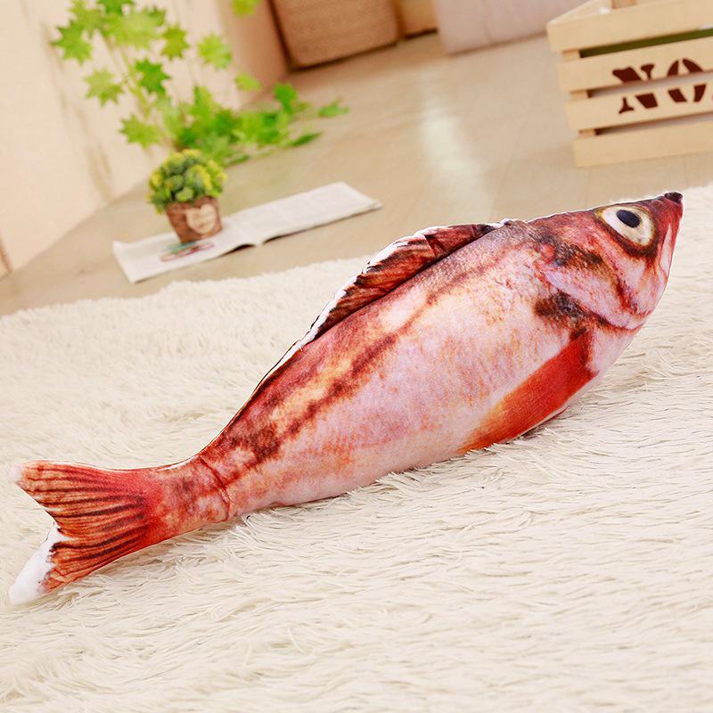 Plush Catnip Fish Toy & Teasing Stick for Cats