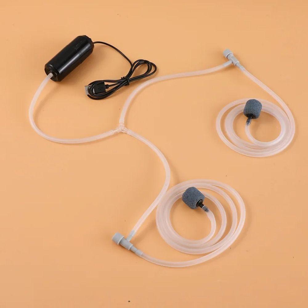Ультратихий акватический террариумный фильтр Двойной шланг Маленький кислородный насос Кислородный аэратор Аквариум