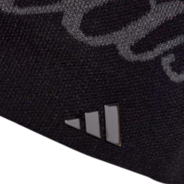 adidas Дизайн Логотипа Флисовая Шапка из Переработанного Полиэстера Женские шапки Черный Темно-серый KX9618