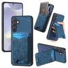 For Samsung Galaxy S25 Case Imprinted Pattern Card Holder Kickstand Leather Back Cover