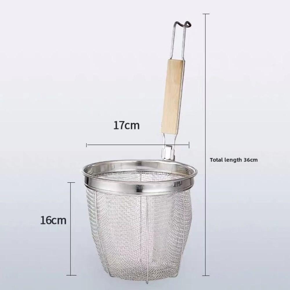 Stainless Steel Noodle Funnel Thickened Fine Mesh Sieve Spoon Kitchen Gadgets