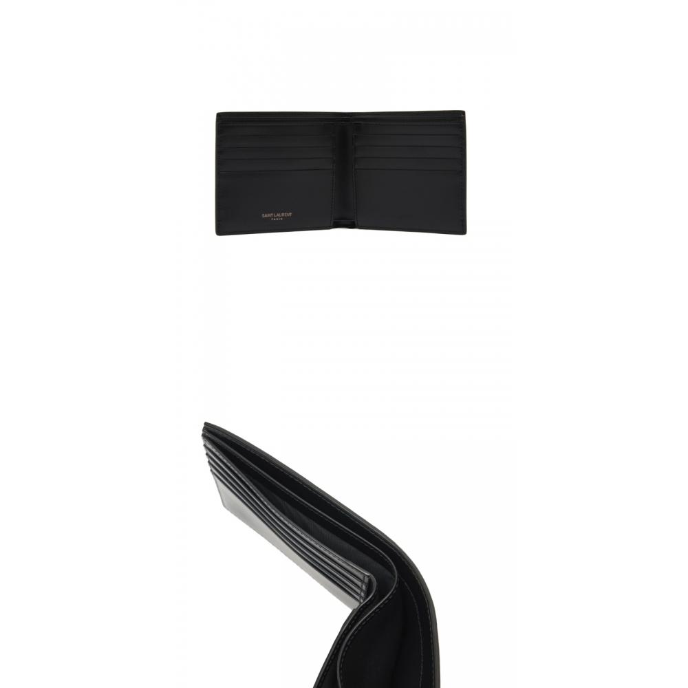 Saint Laurent Tiny Monogram Black Leather Wallet 607727 1jb0u