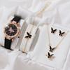 The  Women'S Bracelet Watch Is A Stylish Simple Butterfly Five-Piece Watch Set