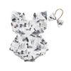 Baby Girls Rompers Duck Print Ruffles Fly Sleeve Bodysuits Summer Clothes with Headband