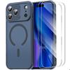 Protective Case - BOOLING - for iPhone 17 Pro - Shockproof - With Magnetic Ring - 2 Tempered Glasses