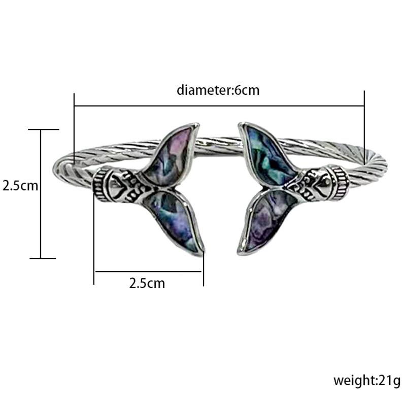 Красочный браслет с хвостом русалки для женщин и мужчин, регулируемый браслет в стиле ретро для пар, хип-хоп, панк, вечерние, подарок на годовщину, ювелирные изделия