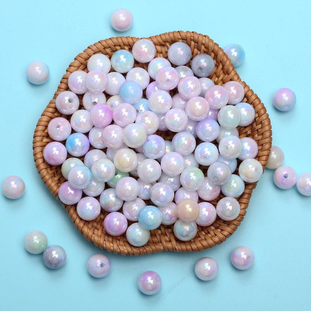 Серьги ручной работы DIY Браслет AB Цвет Двухцветные аксессуары ручной работы Модное ожерелье 8/10 мм Круглые бусины Ювелирные изделия Материал из бисера 100 шт.