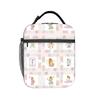 Sarahs Kays Cartoon Insulated Lunch Bag Thermal Bag Reusable,Lunch Container Cute Girl Portable Lunch Box Tote Food Handbags