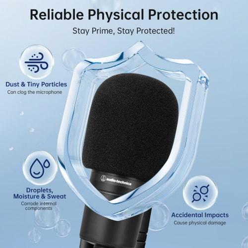 PhantAccy Pop Filter/Windscreen for Audio-Technica AT-2020, AT-2035, AT-2040, AT-2050, ATR2500, ATR2500X, and AT-4040, Foam Microphone Cover for Filte