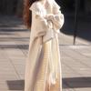 Women's Long Sweater Loose Knitted Cardigan Coat Thickened Sweater Solid Color Cardigan