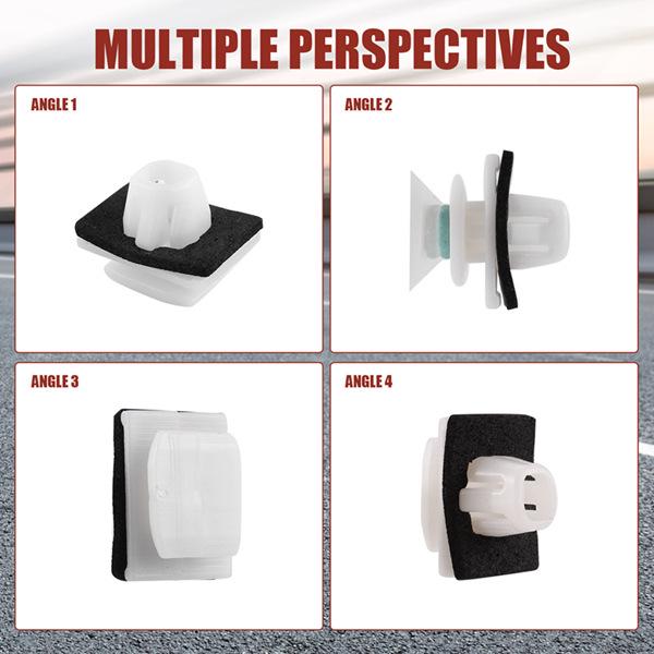 100-Piece White Plastic Car Door Seal Clips for Ben