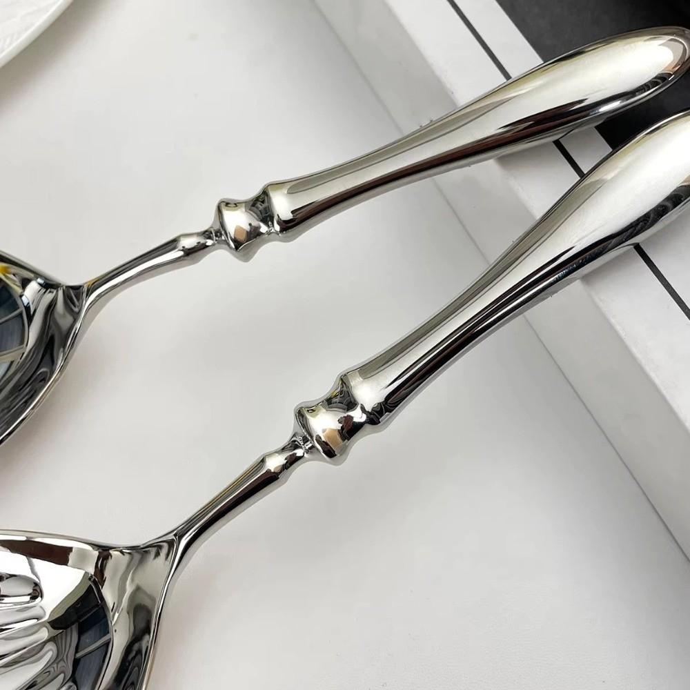 French Stainless Steel Spoons Shell Shape Soup Spoon Creative Dessert Spoons  Restaurant