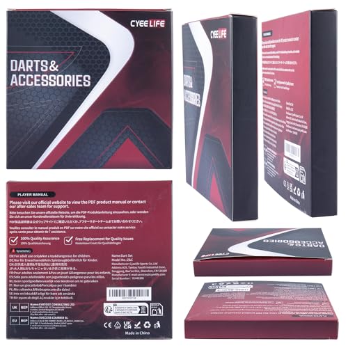 CyeeLife Plastic Tip Darts, 12-Piece Set, 15/17 Gram Professional Soft Tip Darts for Electronic Dartboards