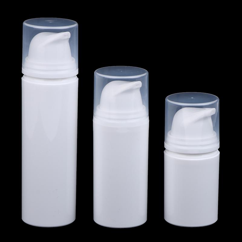 15Ml 30Ml 50Ml Plastic Travel Bottles Cream Refillable White Airless Pump Emulsion Vacuum Lotion Bottle Makeup Cosmetics For Gel
