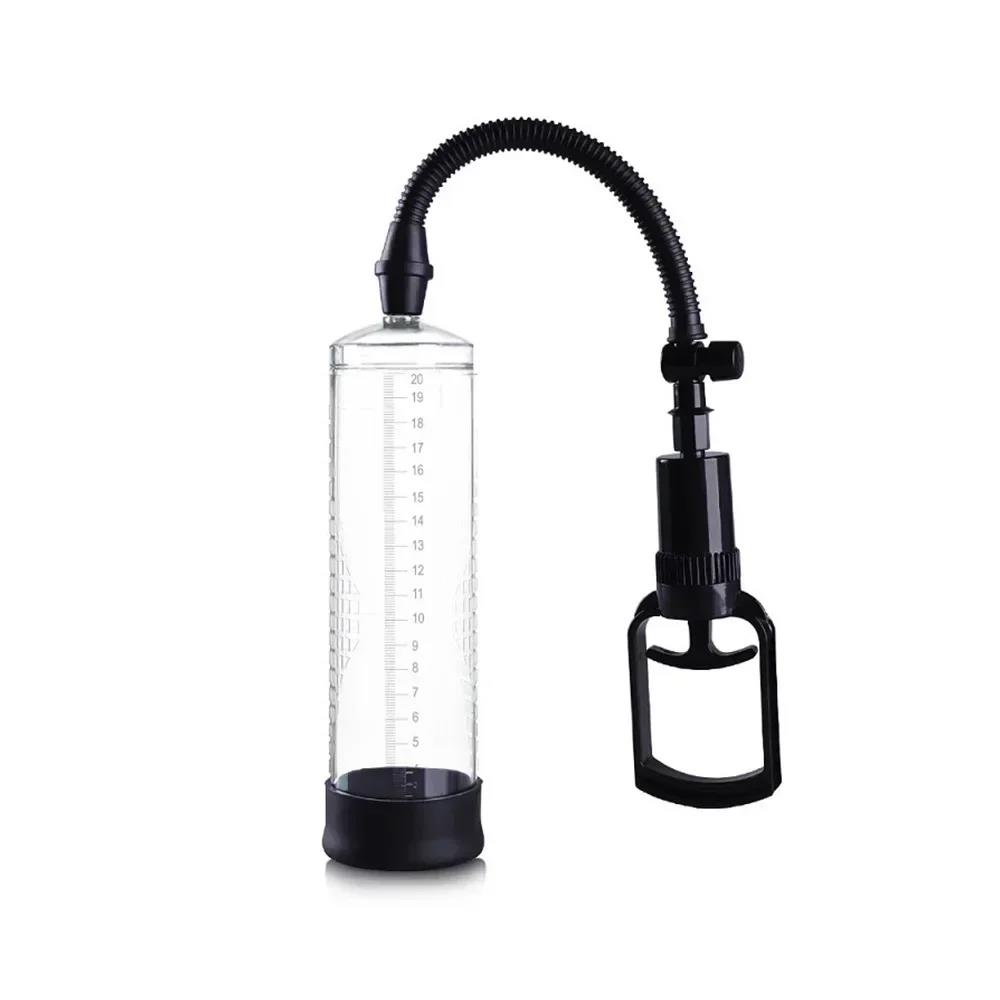 Vacuum Pump Trainer Kit with Clear Measuring Cylinder Hand Bulb Pump Silicone Rings Comfort Sleeve and Accessories Sex Toys