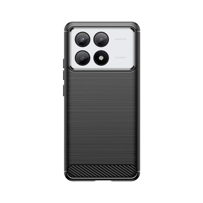 For Poco X6 Pro Case Cover Xiaomi Poco X6 Pro Capas New Carbon Fiber Phone Back Bumper Shockproof Soft TPU Fundas Poco X6 Pro