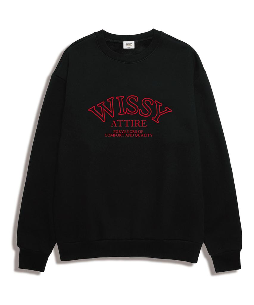 Свободная толстовка с логотипом Wissi Attire (Wlfs002) Черный Красный