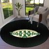 Green Eagle Crest Custom Name Round Area Rug Carpet Rug For Living Room Bedroom Sofa Playroom Decor Nonslip Floor Mat