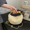 Mini Hand-held Woven Bag, High-end Chain Single-shoulder Crossbody Bag, Women's Retro Casual Dinner Bag