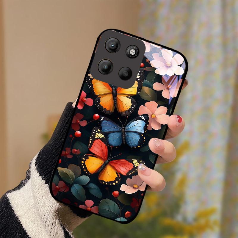 Для Motorola Moto G15 Чехол Закаленное Стекло Противоударный Чехол для Телефона Для Moto G 15 MotoG15 Чехол Ударопрочный Жесткий ПК Корпус Задний Бампер