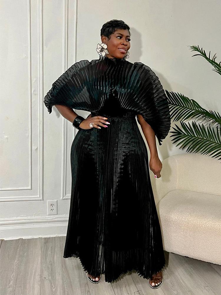 Африканское Элегантное Однотонное Платье Большого Размера - Новый Модный Стиль