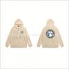 Stu Unisex Hooded Zip-Up Sweatshirt With Letter Print Fleece-Lined Oversized Fit Winter Casual Wear