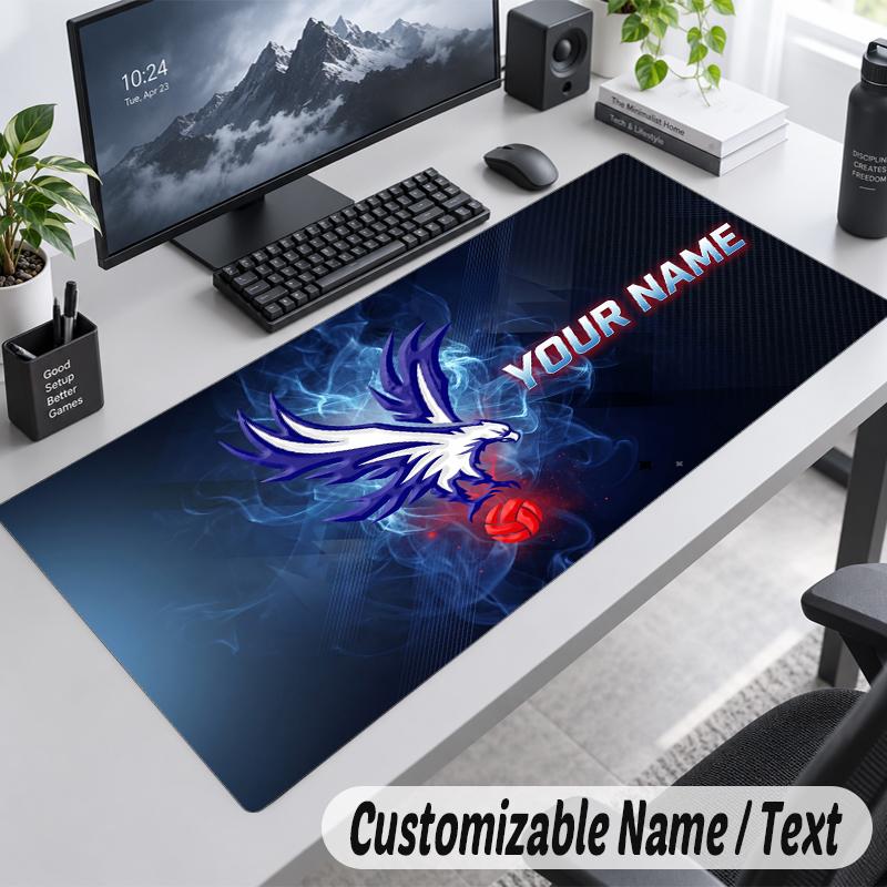 Custom Name Text Mouse Pad Crystal Palace Personalized Desk Pad For Work And Gaming