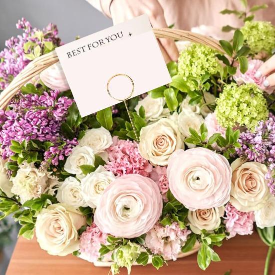 20 шт., держатель для карточек с цветочной композицией, сердце, круглая форма, держатель для номера стола, зажимы для выбора цветов, свадебные украшения, держатель для фотоклипов