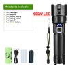Powerful LED Flashlight Rechargeable Torch Lighting 1500M Tactical Lantern Ultra Powerful Flashlight With USB Charging