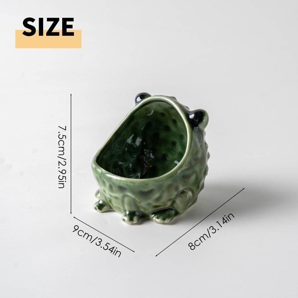 Glossy Finish Animal Jewelry Organizer Ceramic/Resin Frog Storage Bowl  Vanity Table Decor