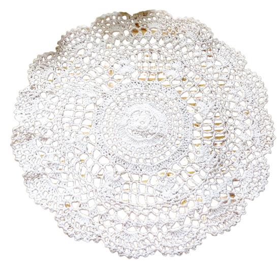 Cup Coaster Non-Slip Odor-Free Cotton Lace Handmade Round Table Placemat for Restaurant